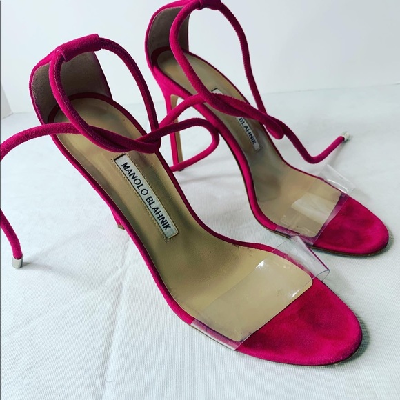 Manolo Blahnik ankle strap suede sandals size 38.5 - Picture 3 of 9
